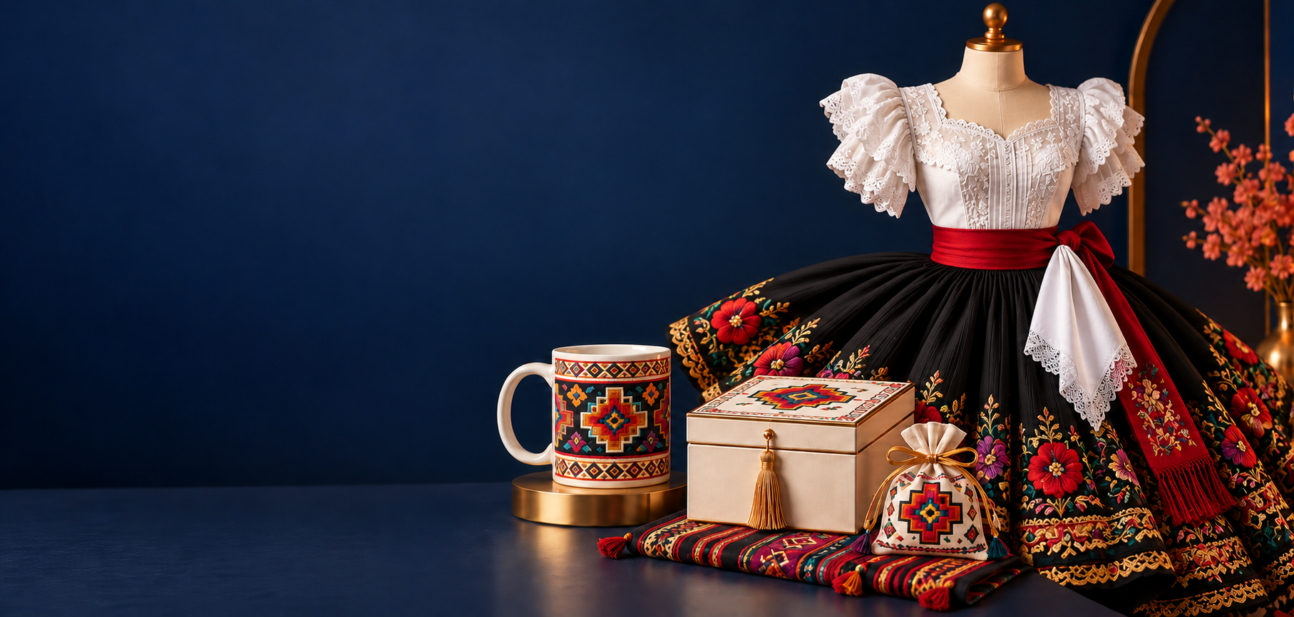 Productos personalizados y vestuario de danza con motivos peruanos